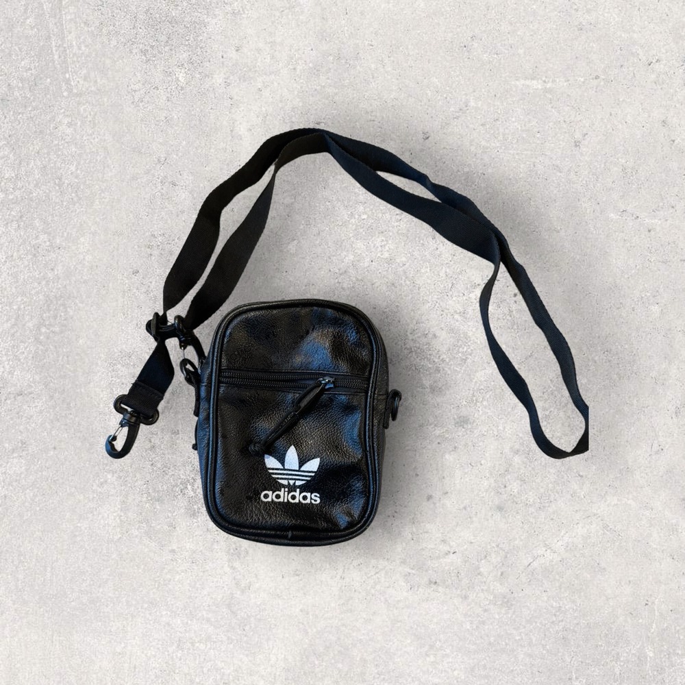 Vintage Adidas Black Crossbody Carrying Pouch HTF